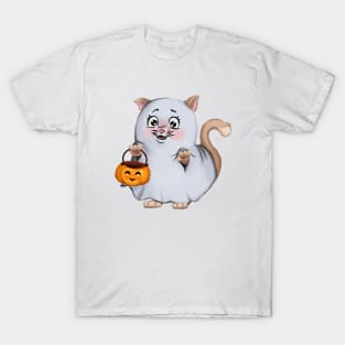 cute little kitten ghost T-Shirt